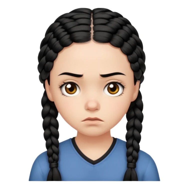 Wednesday with the two braids black sticker