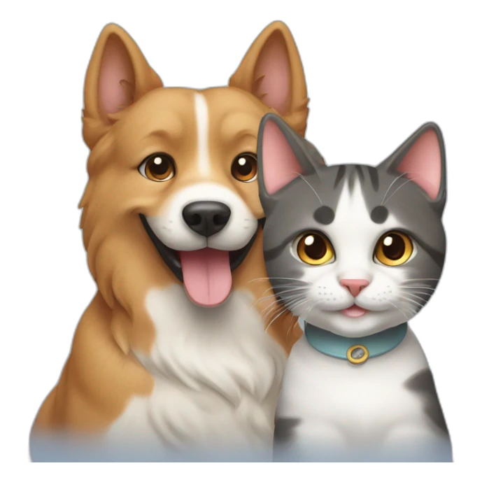 HAPPY DOG AND SMİLE CAT sticker