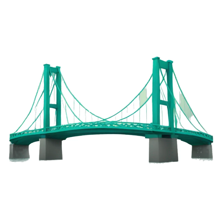 teal bridge sticker