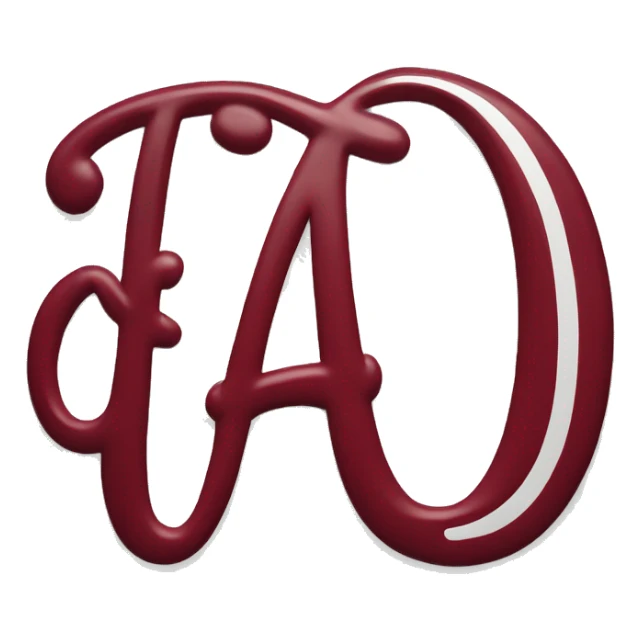 The University of Alabama script “A” logo  sticker