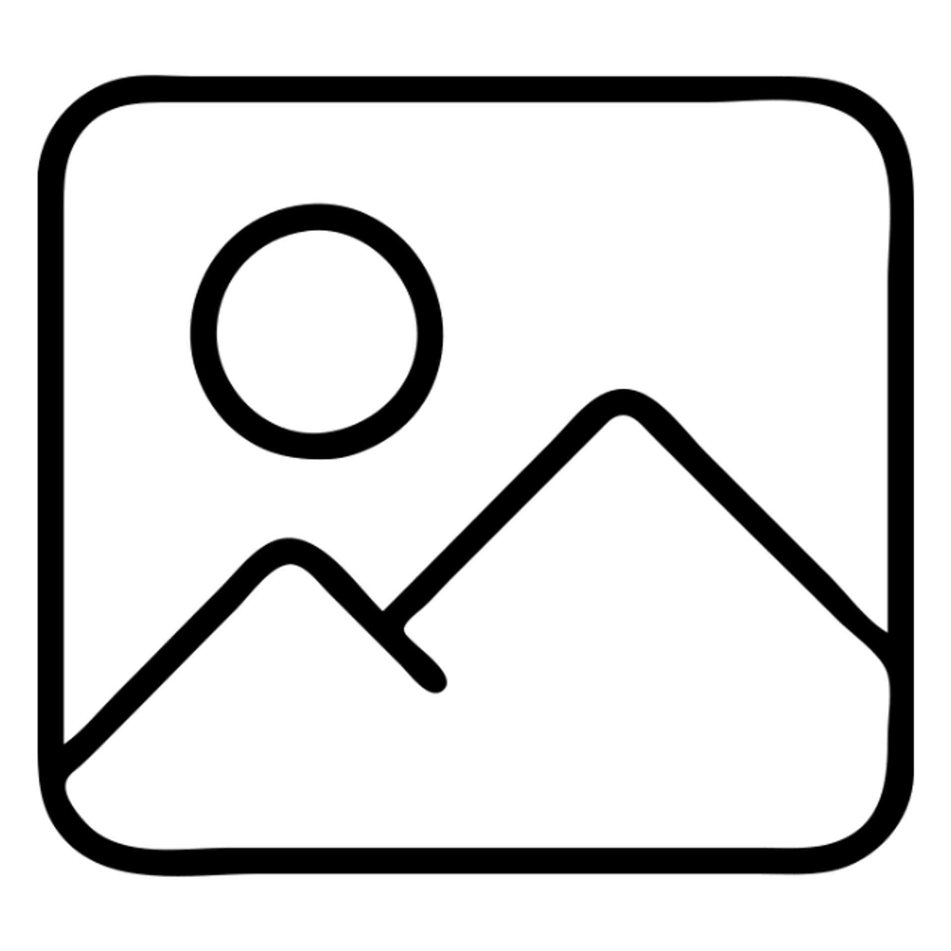 image placeholder emoji, flat style, light gray, generic image symbol sticker