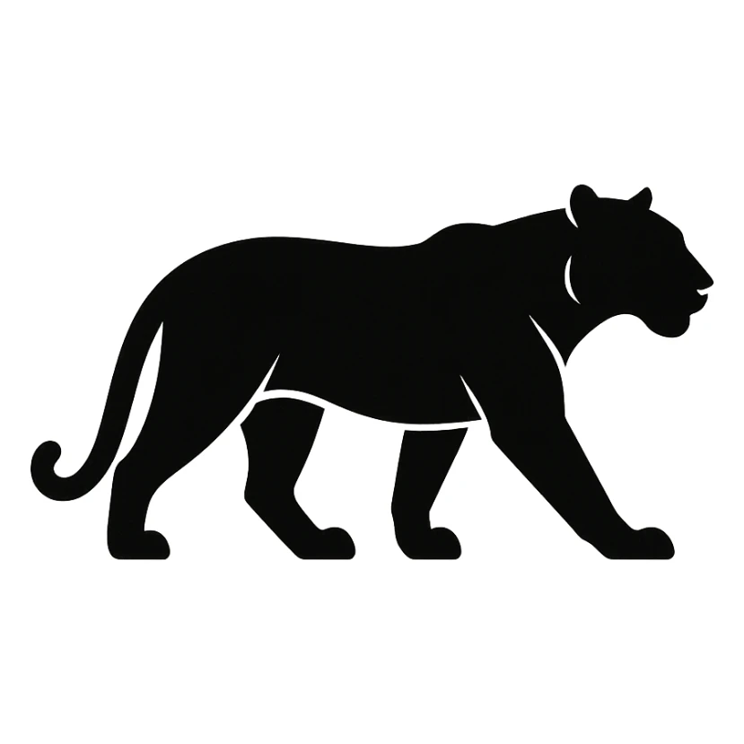 Tiger icon black silhouette sticker