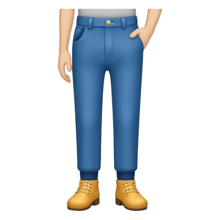 A little guy with no limbs but legs with pants ☺️👖 sticker