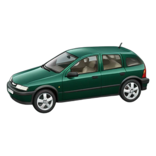 Dark green Opel Astra 1997 5 doors sticker