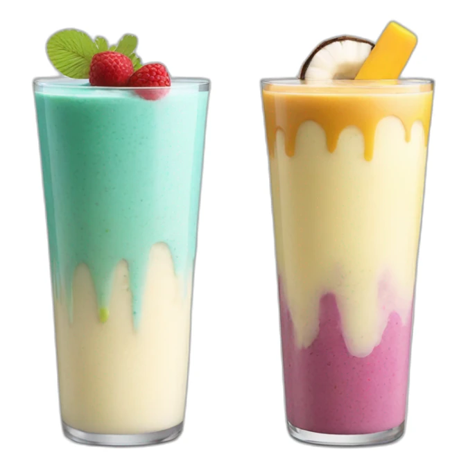 layered smoothie with up and down coconut drizzle sticker