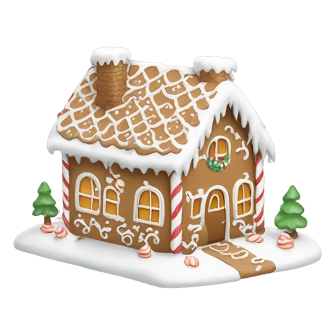 Cosy white gingerbread house  sticker