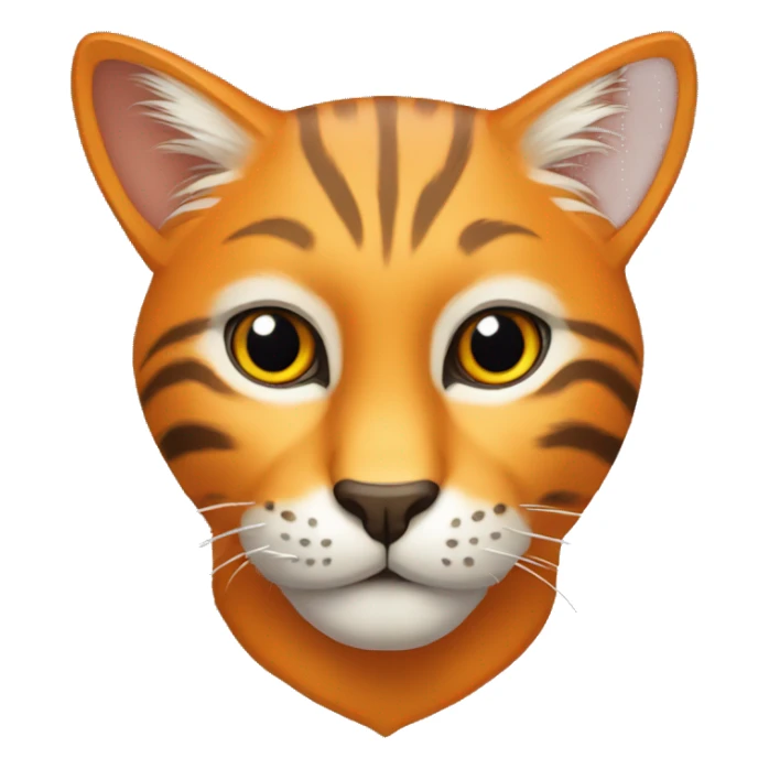 Felino color naranja tierno sticker