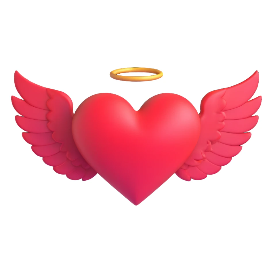 heart with wings sticker