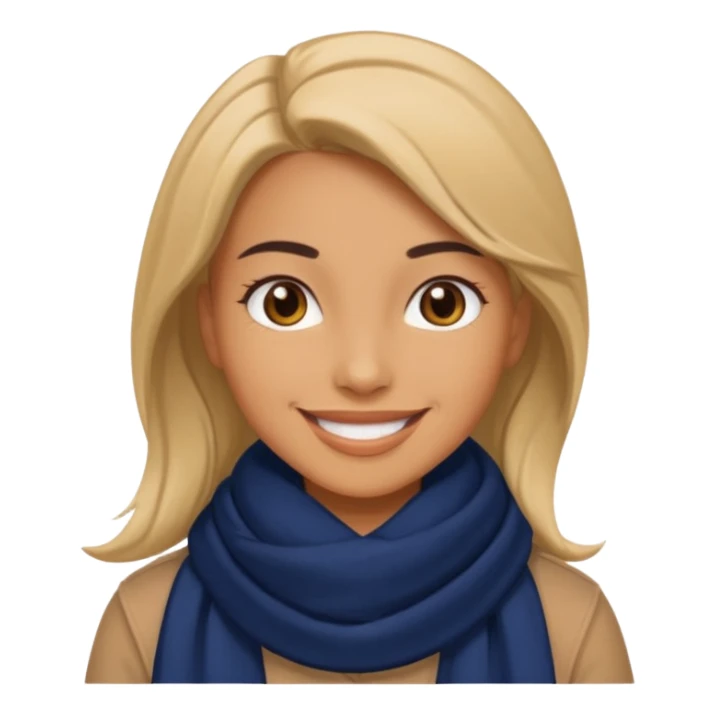 Woman with navy scarf. sticker