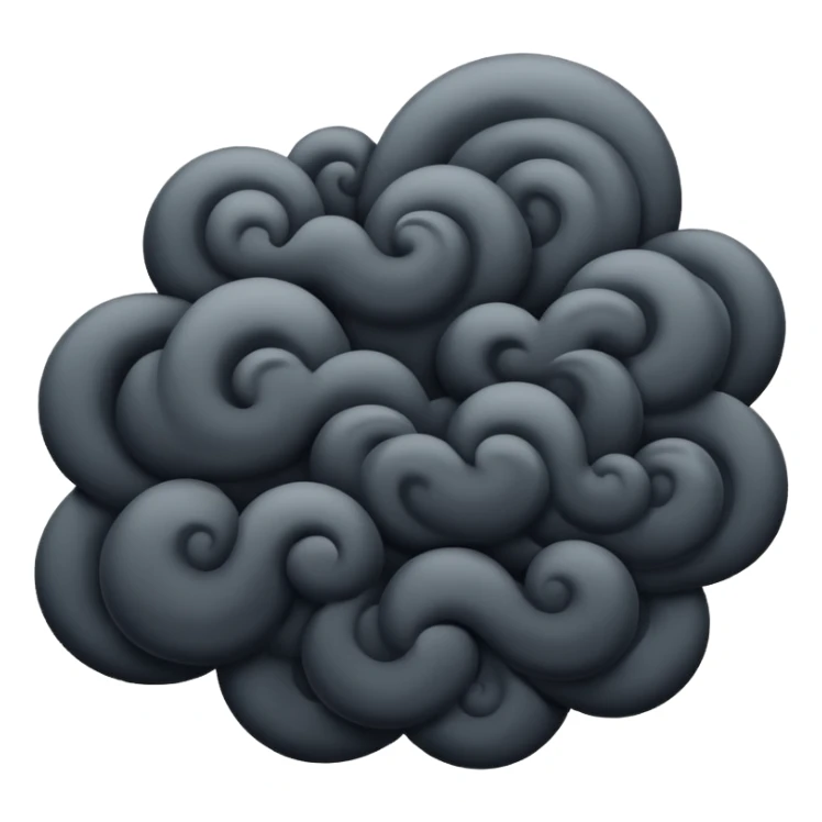 sky full of dark clouds with windy background  sticker