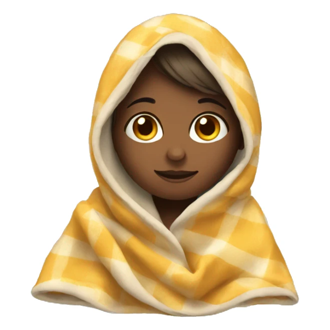 A girl in a blanket sticker