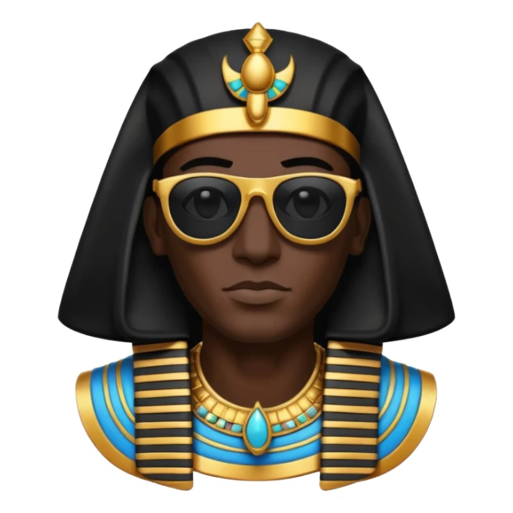 pharaoh with sunglasses and black skin sticker