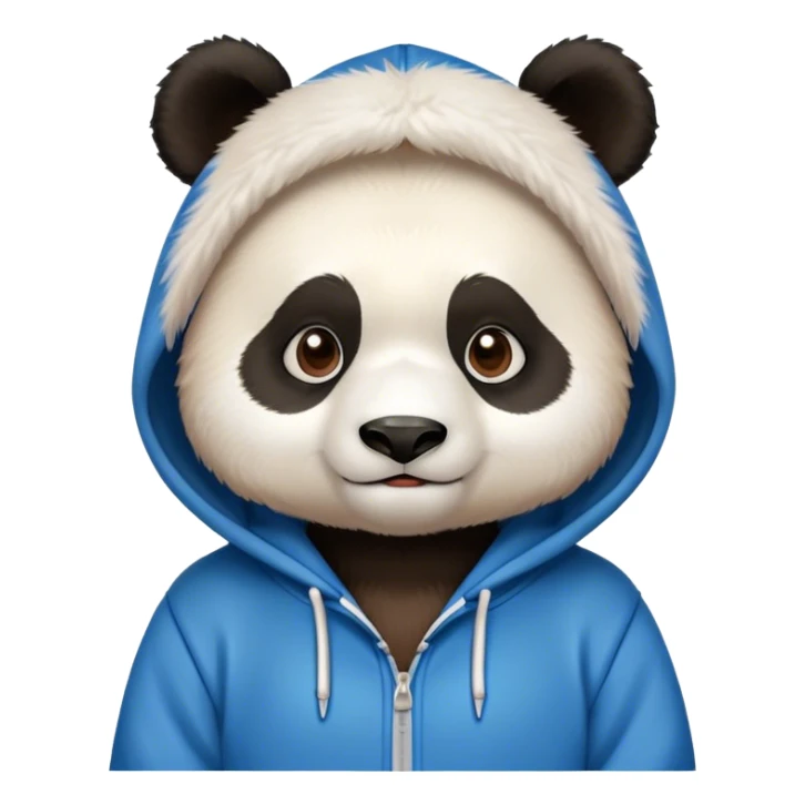 Cute panda waring a hoodie  sticker