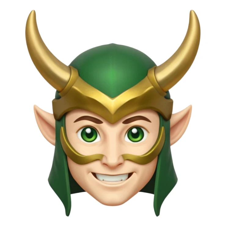 portrait of Loki – Horned helmet, mischievous grin








 sticker