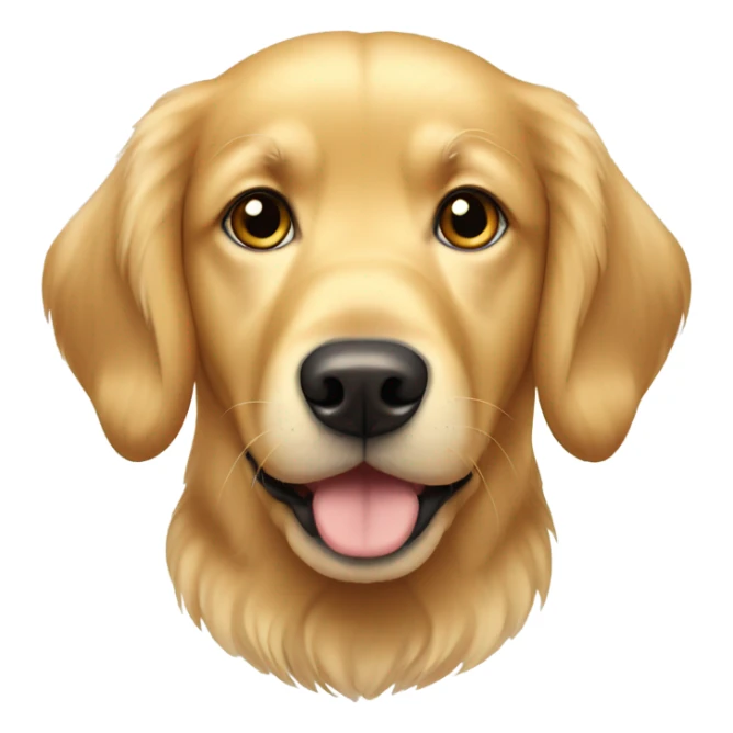 Golden retriever with puppy dog eyes sticker