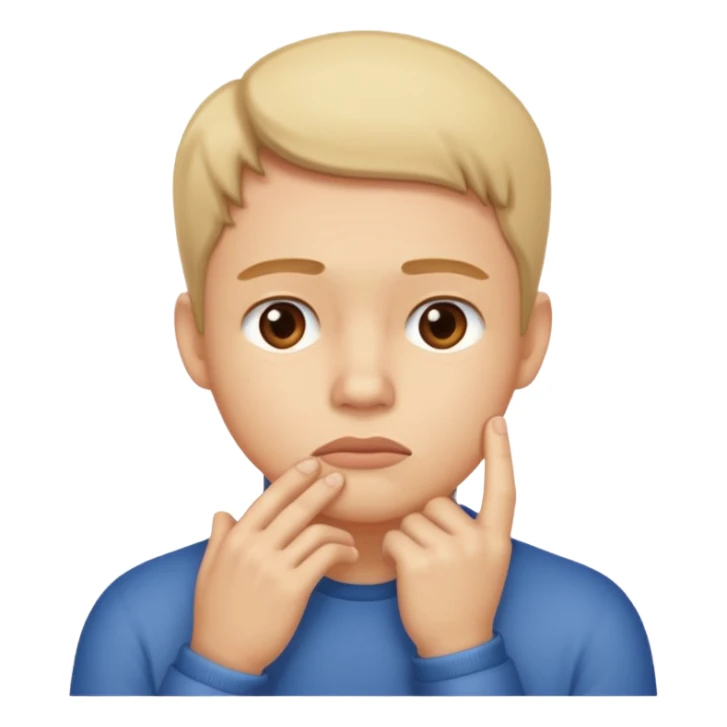 Persona indecisa rascándose la barbilla. sticker