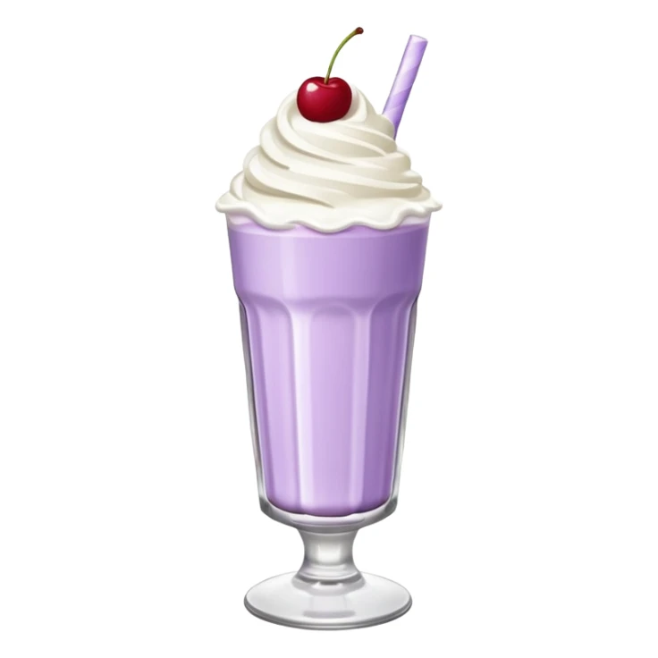 Milkshake light purple with high glass sticker