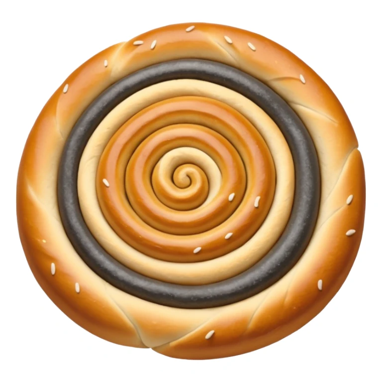make an emoji of poppy seed roll, so that it looked like a cinnabon sticker