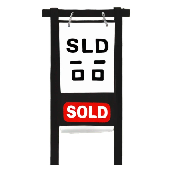 real estate sign that says “ sold”  sticker