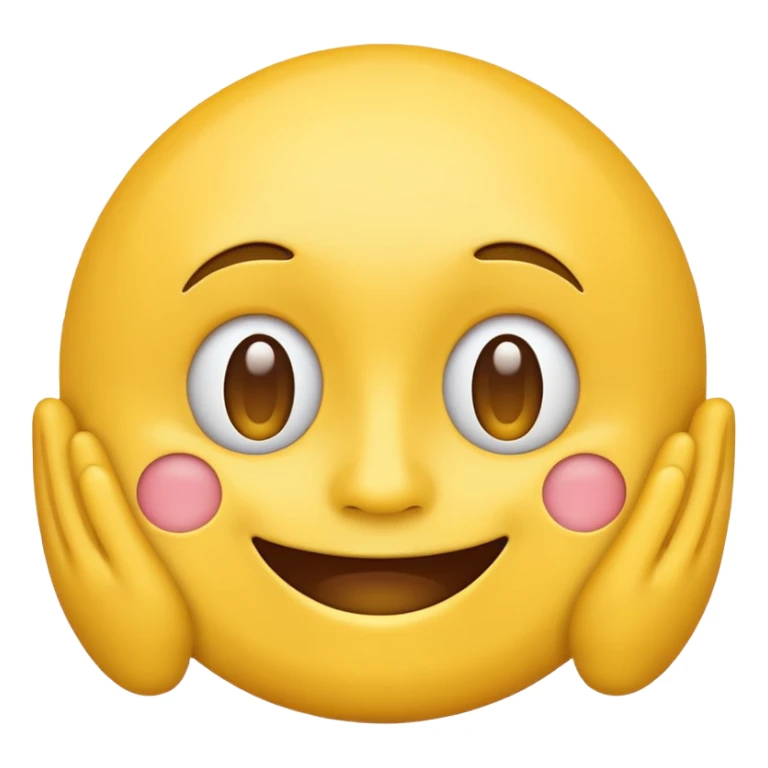 yellow face, clear mood, classic emoji style, no text sticker