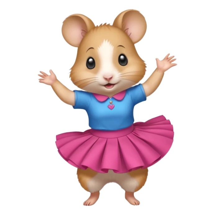 hamster  girl  dancing with skirt sticker