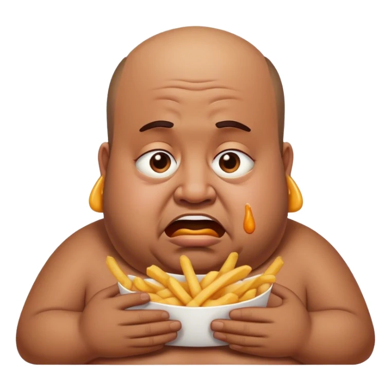 Fat and balding Guy who cried pataka fries sticker