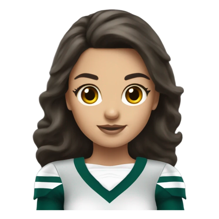Philadelphia Eagles cheerleader brunette cheer sticker