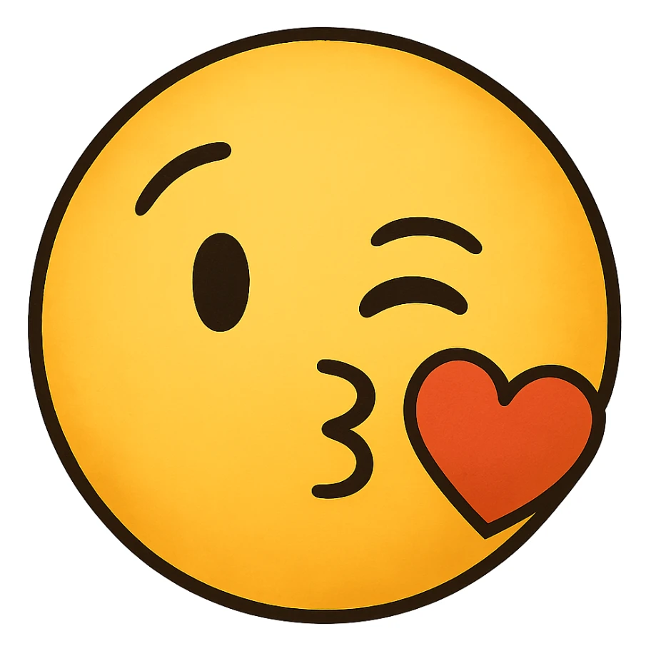 face blowing a kiss emoji sticker