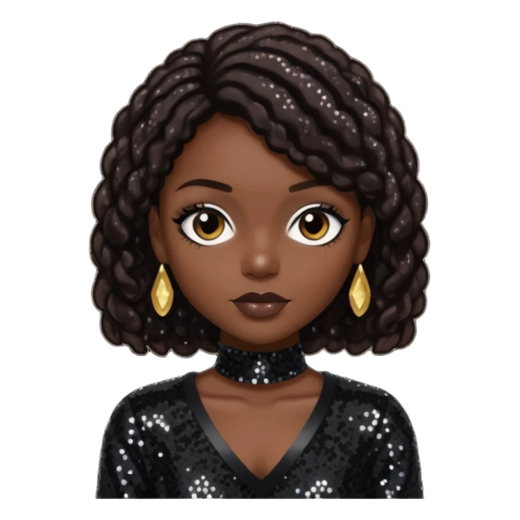 K-Ci from Jodeci/K-Ci & JoJo with dark brown, black sequin outfit sticker