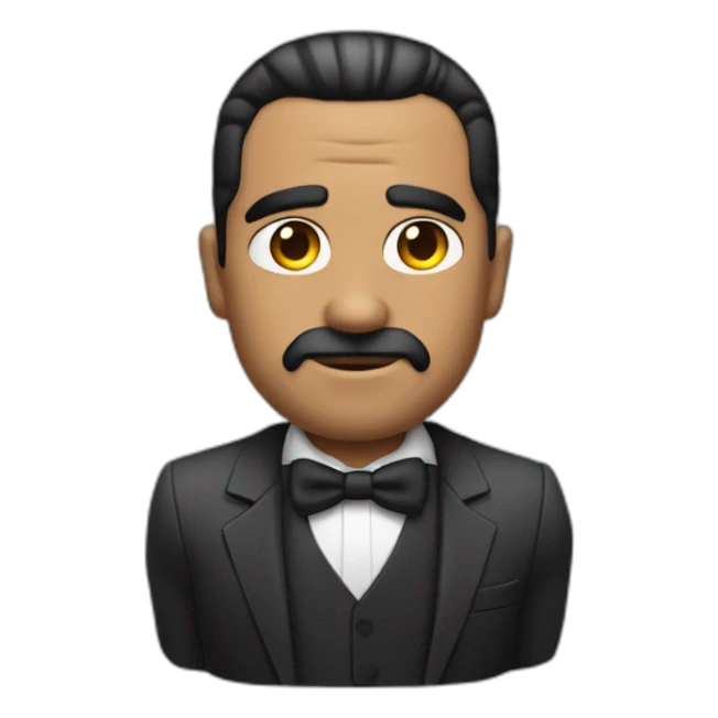 jose the god father with black slick back hair with no mustachce sticker