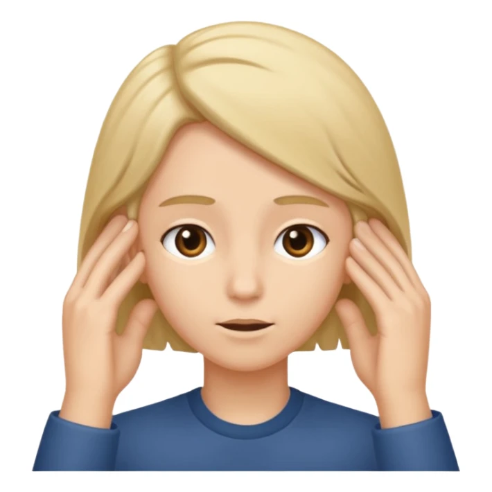 Emoji tucking hair behind their ear sticker