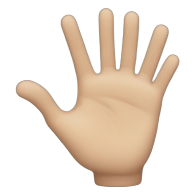 palm of hand open for only one finger sticker