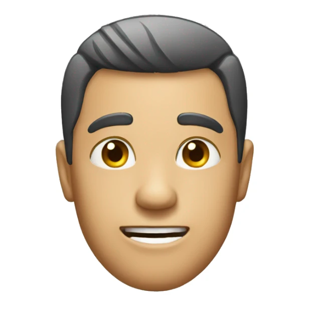 a cheeky man with a straight haircut  sticker