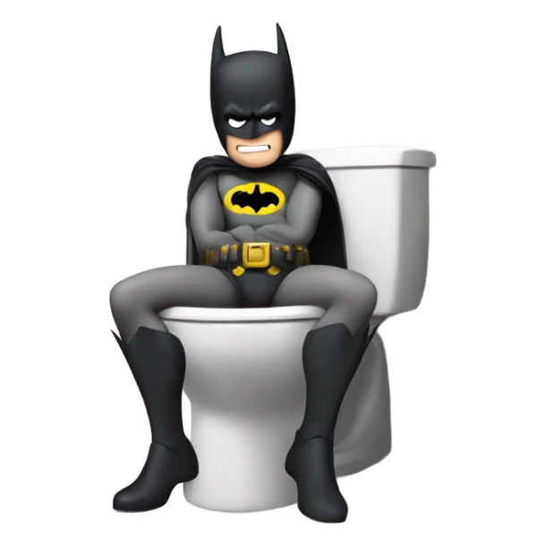 Batman on the toilet  sticker