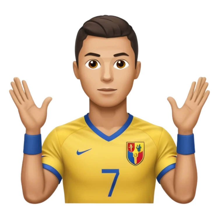 Cristiano ronaldo in Romanian jersey sticker