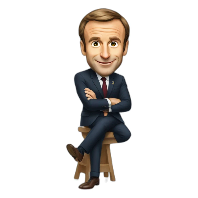 Emmanuel Macron but he is a rich rooster  sticker