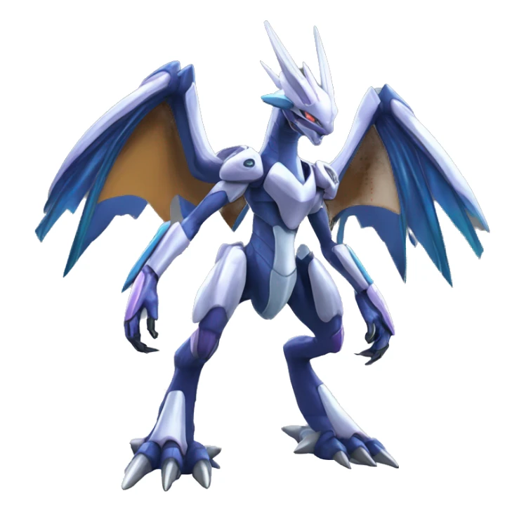 cool edgy shiny colorful Digimon-Dialga-Genesect-Reptile full body sticker
