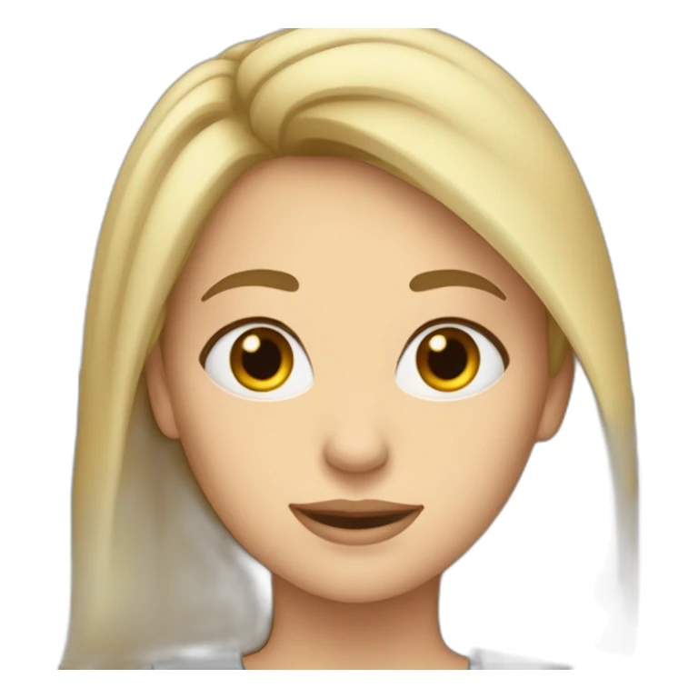 Fair-haired Woman with brown eyes drives grey car sticker