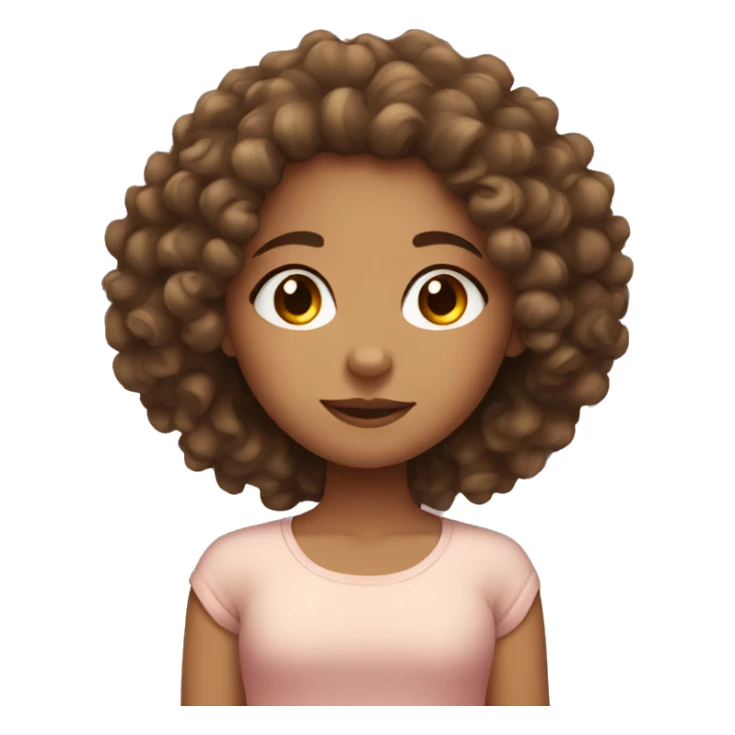 Girls with curly hair sleep sticker
