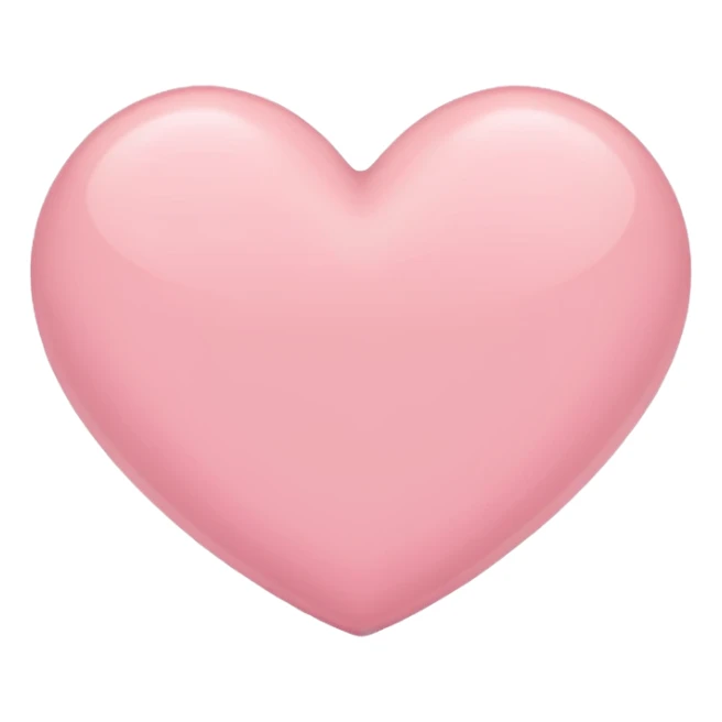 Make an ios heart  of pastel pink sticker