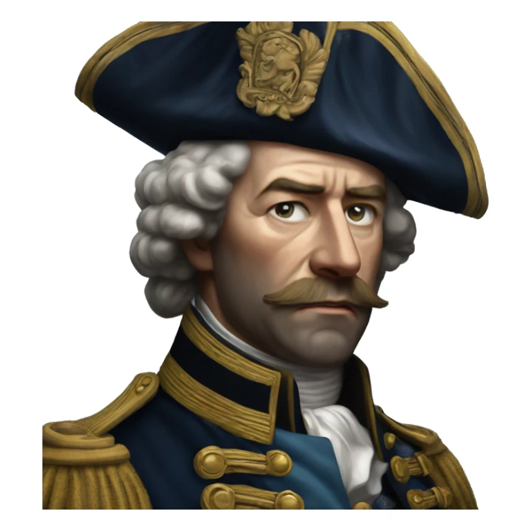 British man of war in storm sticker