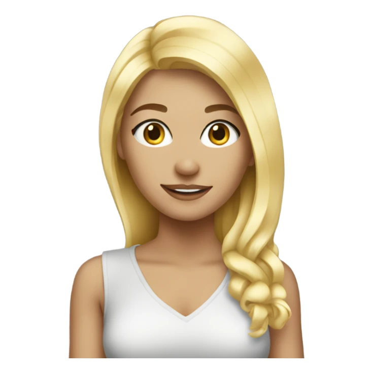 Beautiful blonde girl sticker