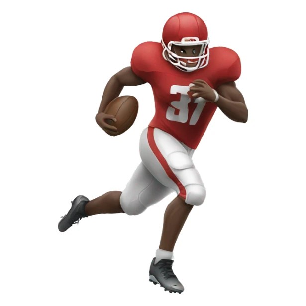 football player running with ball sticker