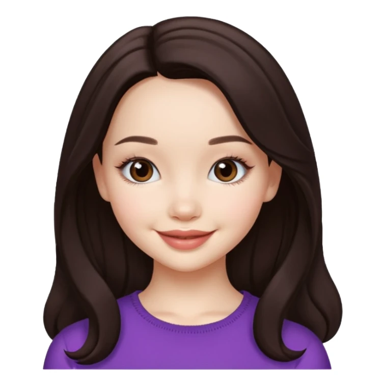 Dove Cameron with dark brown hair sticker