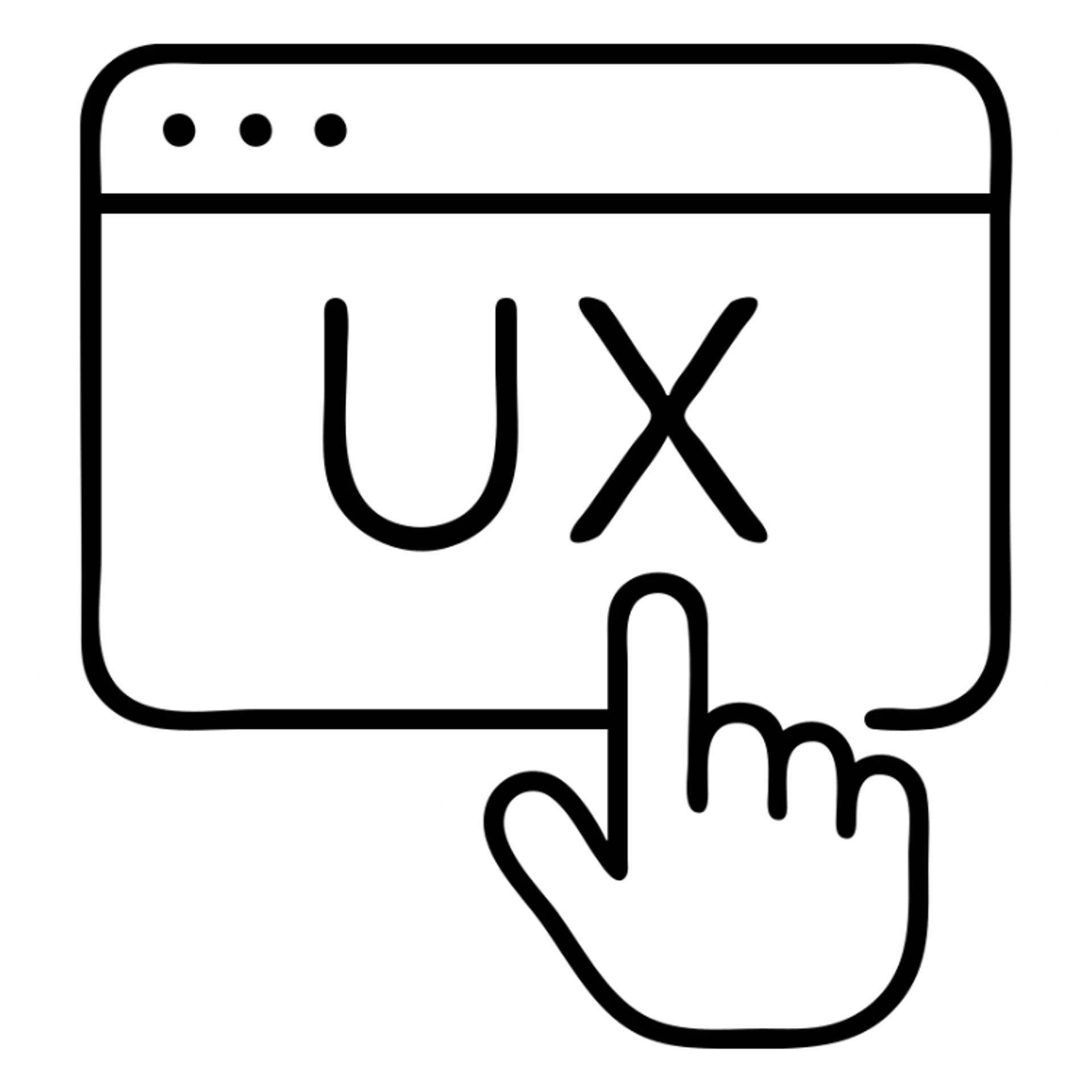 UX design icon, 24 by 24 px, 1 px stroke sticker