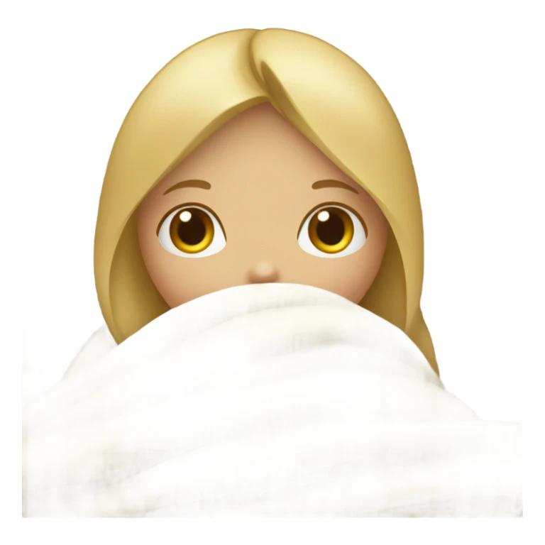 Blondy girl inside a blanket eyes closed  sticker