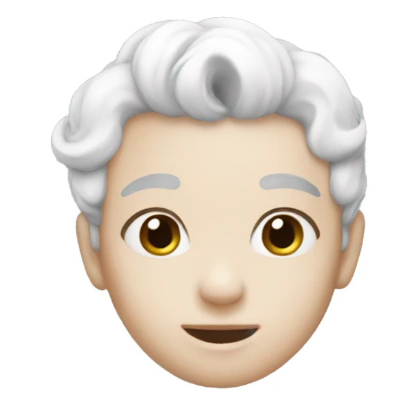 a cute pastel white sticker