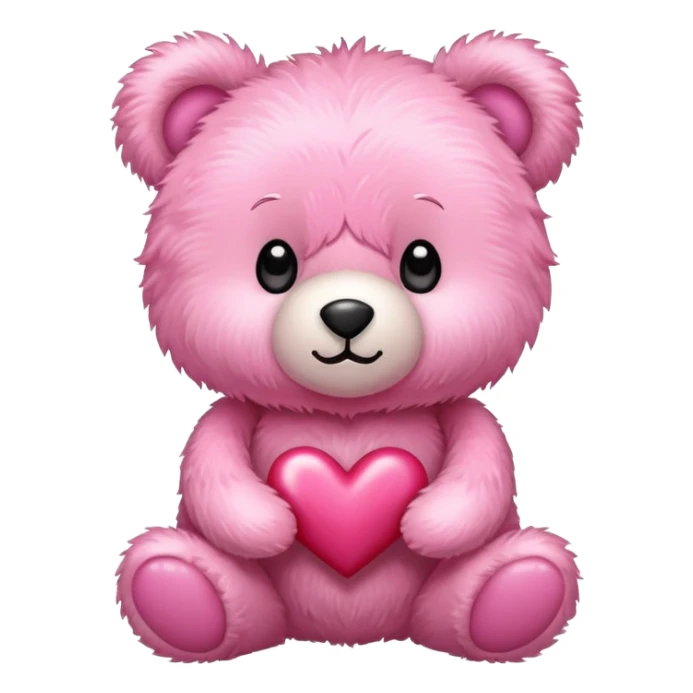 pink cute teddy bear sending hearts and love sticker