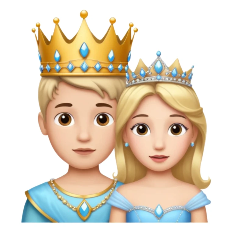 The boy is getting a princess makeover in before and after look  sticker