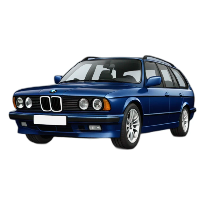 bmw 525td touring in dark metallic blue sticker